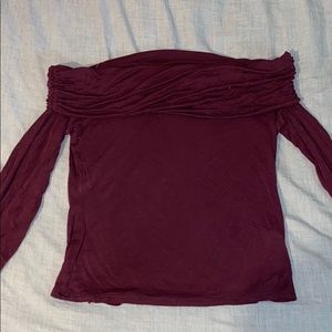 Off the shoulder long sleeve shirt
